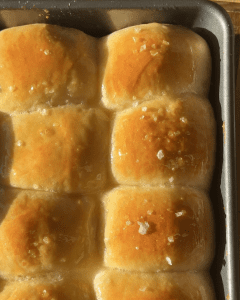 Salted Honey Butter Parker House Rolls