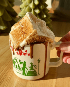 vanilla malt marshmallows on top of french style chocolate